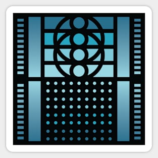 “Dimensional Levels” - V.3 Blue - (Geometric Art) (Dimensions) - Doc Labs Sticker